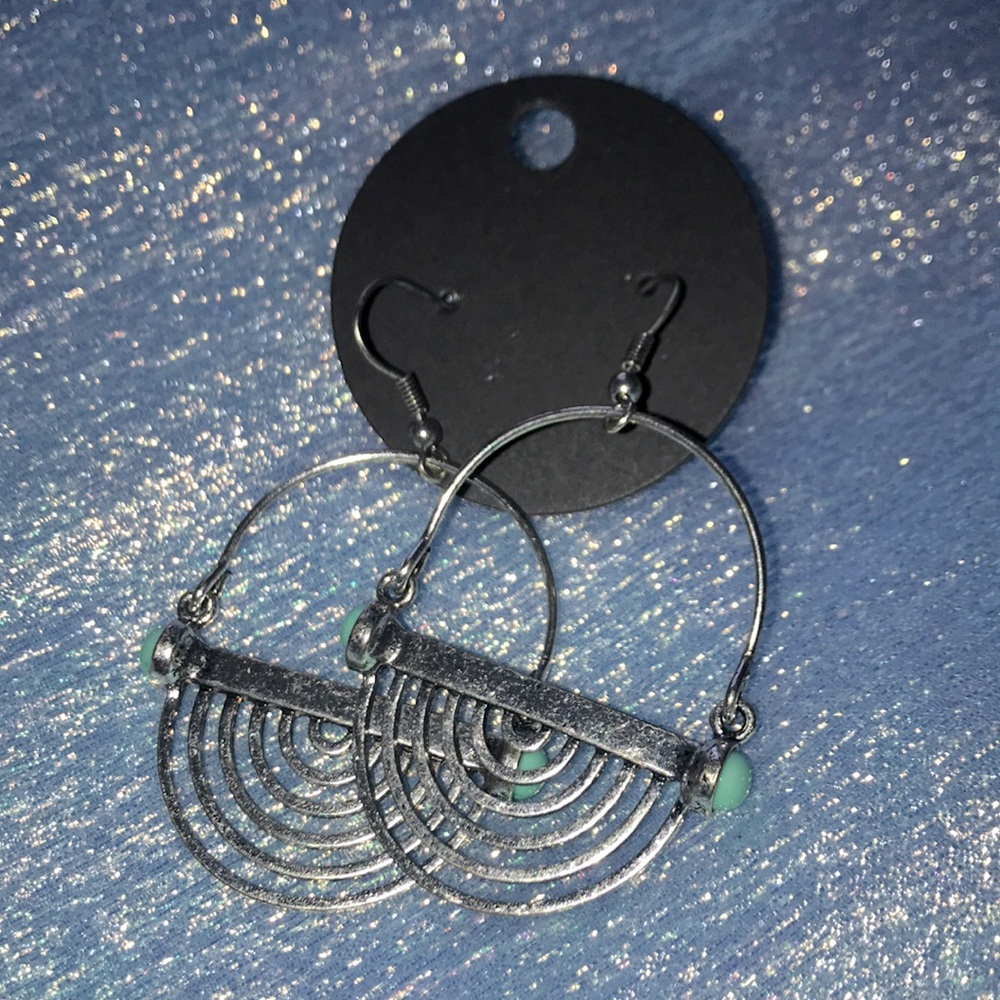 3/$25 Silver Tone Earrings with Faux Turquoise